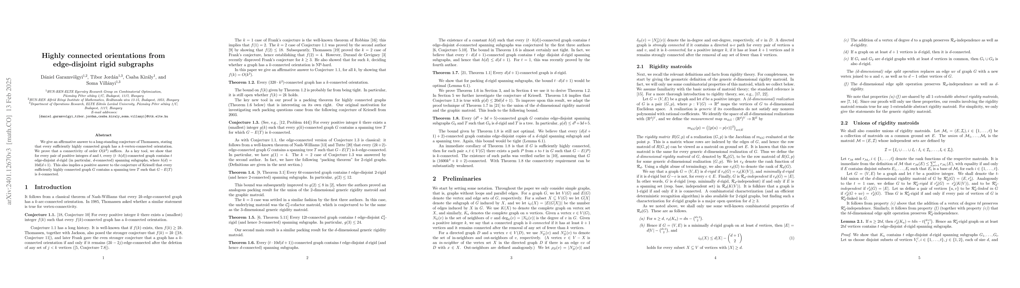 Thumbnail for Highly connected orientations from edge-disjoint rigid subgraphs