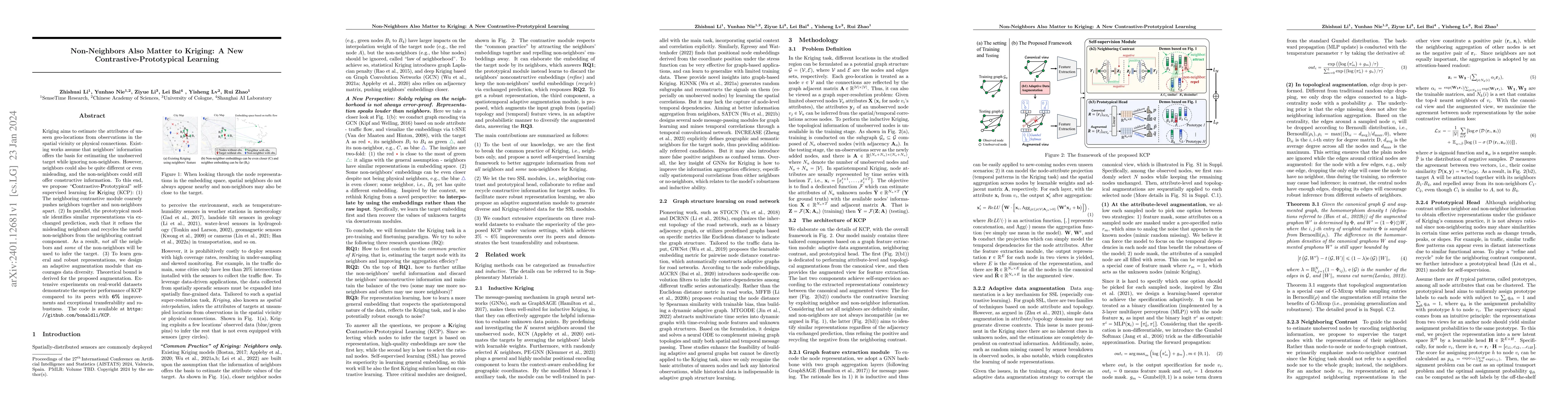 Thumbnail for Non-Neighbors Also Matter to Kriging: A New Contrastive-Prototypical
  Learning