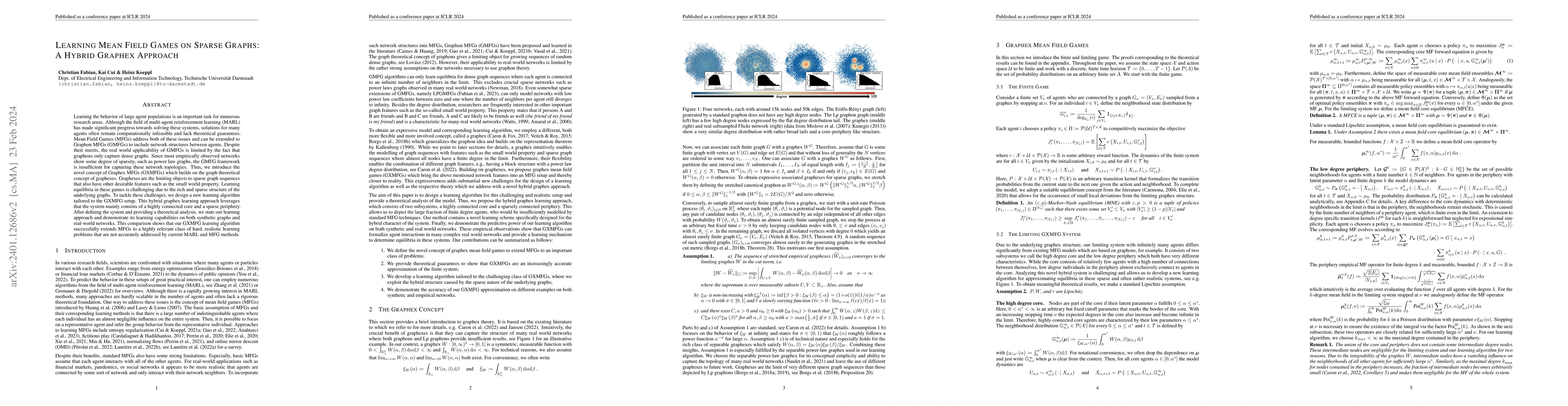 Thumbnail for Learning Mean Field Games on Sparse Graphs: A Hybrid Graphex Approach