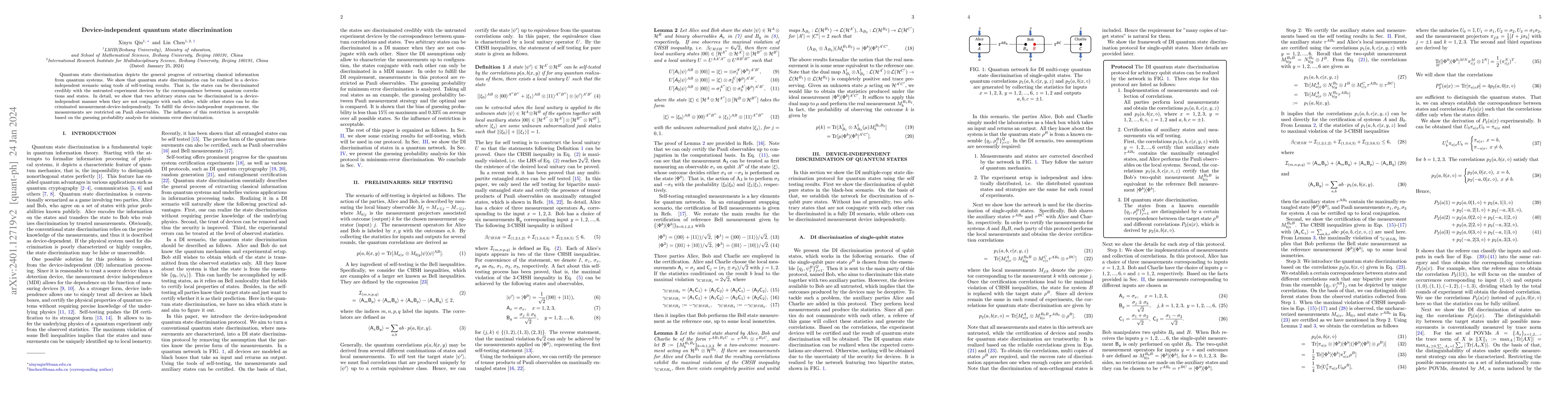 Thumbnail for Device-independent quantum state discrimination