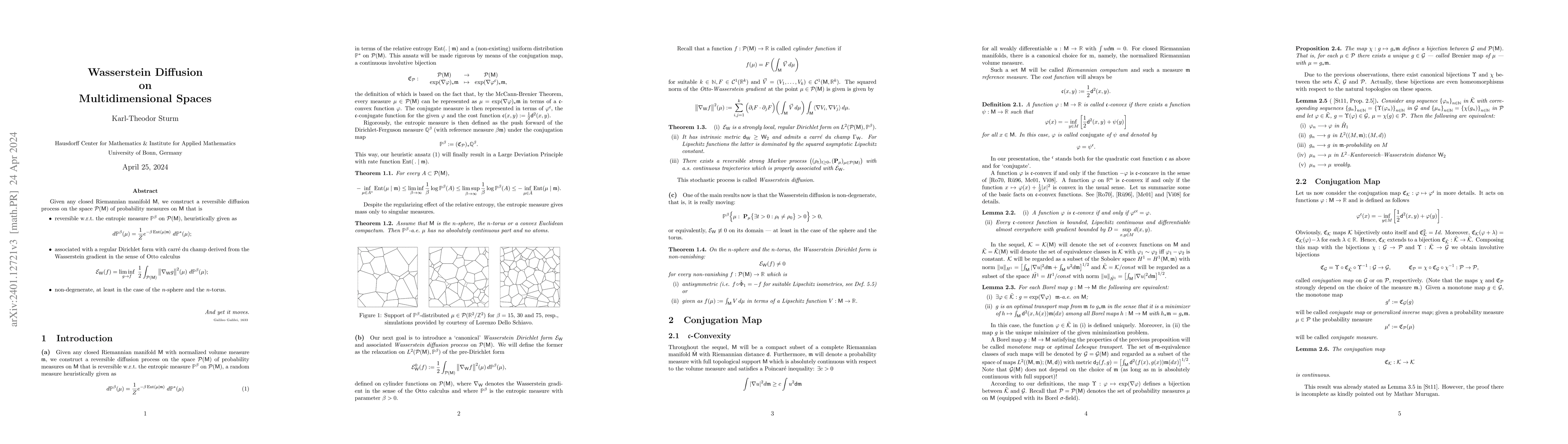 Thumbnail for Wasserstein Diffusion on Multidimensional Spaces