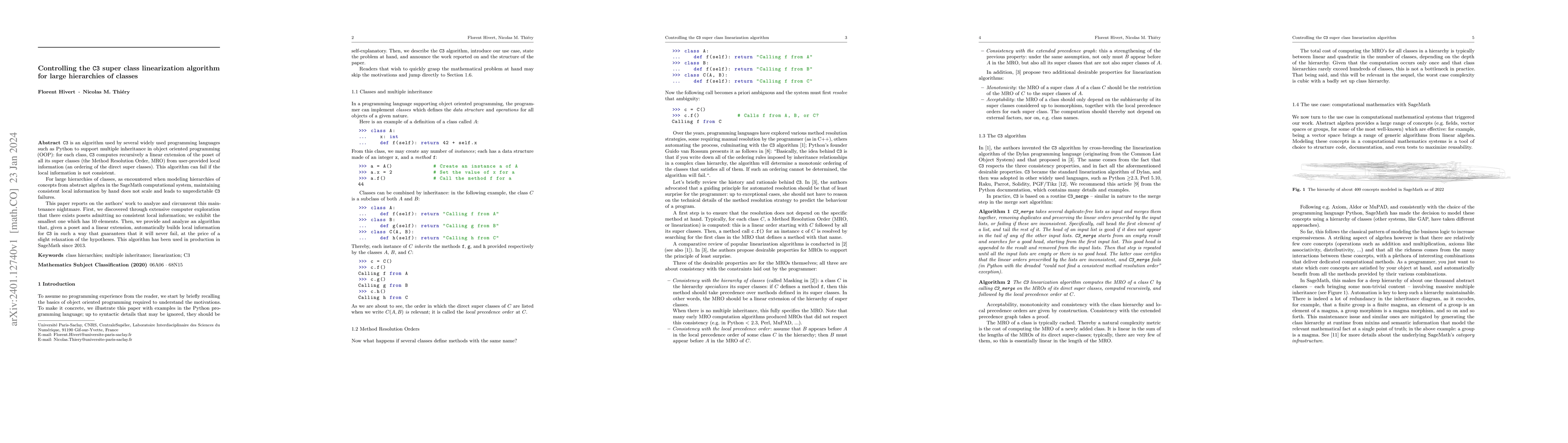 Thumbnail for Controlling the C3 super class linearization algorithm