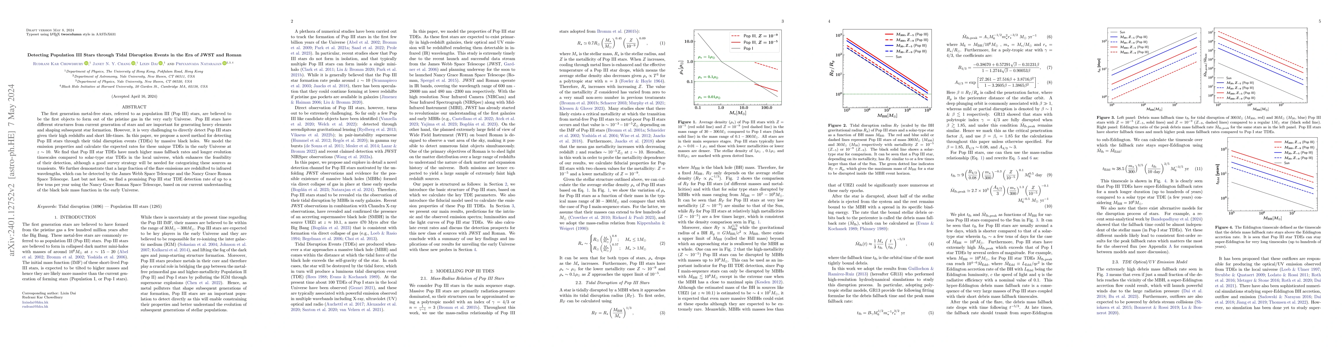 Thumbnail for Detecting Population III Stars through Tidal Disruption Events in the
  Era of JWST and Roman