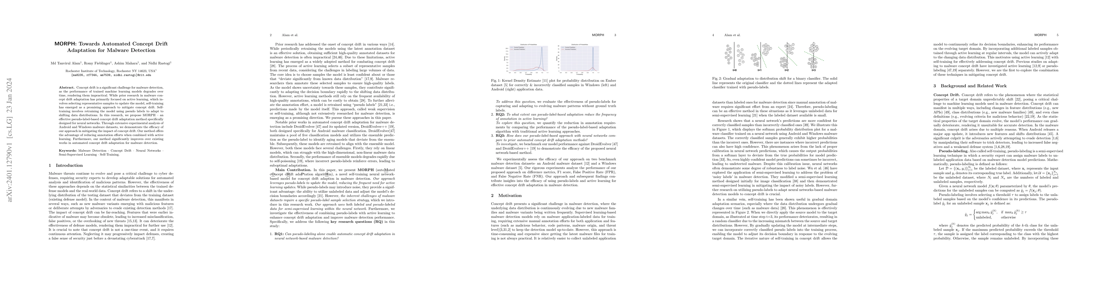 Thumbnail for MORPH: Towards Automated Concept Drift Adaptation for Malware Detection