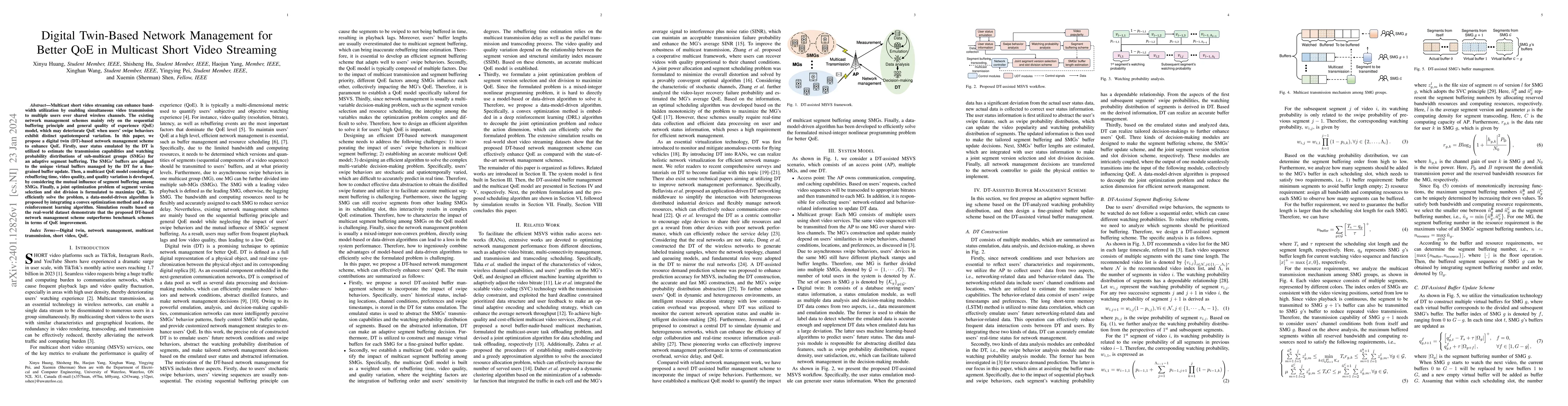 Thumbnail for Digital Twin-Based Network Management for Better QoE in Multicast Short
  Video Streaming