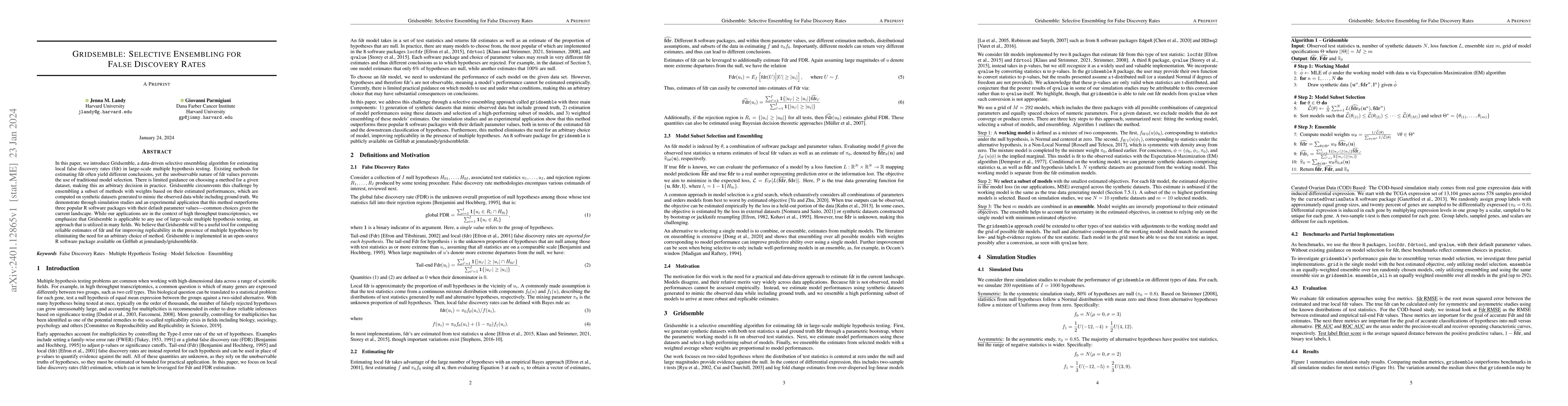 Thumbnail for Gridsemble: Selective Ensembling for False Discovery Rates
