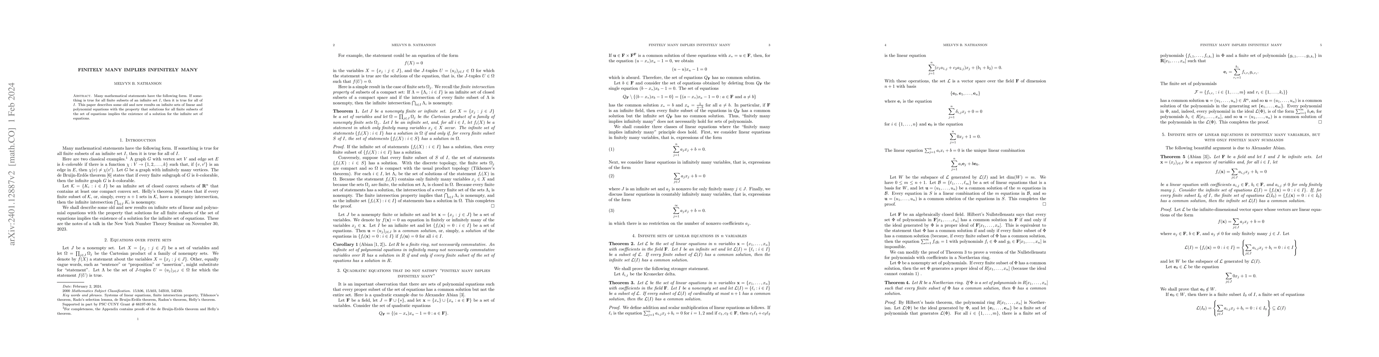 Thumbnail for Finitely many implies infinitely many