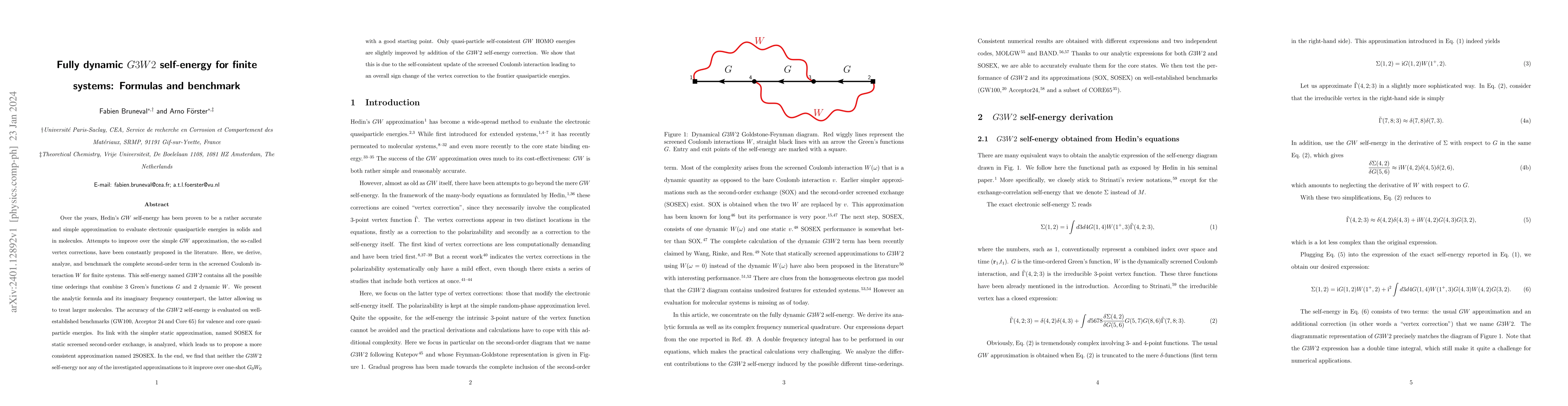Thumbnail for Fully dynamic G3W2 self-energy for finite systems: Formulas and
  benchmark