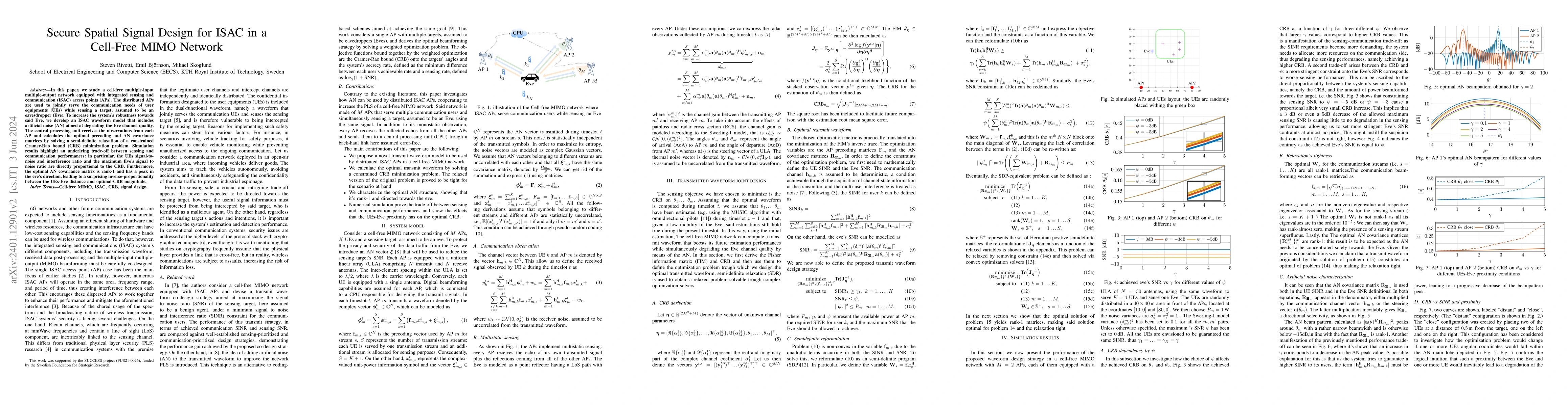 Thumbnail for Secure Spatial Signal Design for ISAC in a Cell-Free MIMO Network