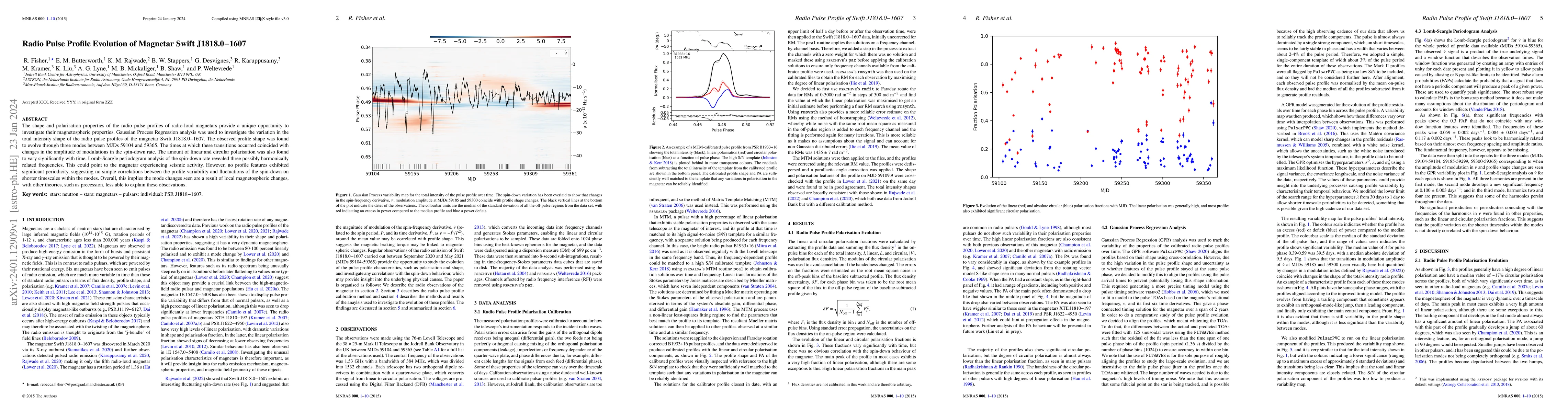 Thumbnail for Radio Pulse Profile Evolution of Magnetar Swift J1818.0-1607