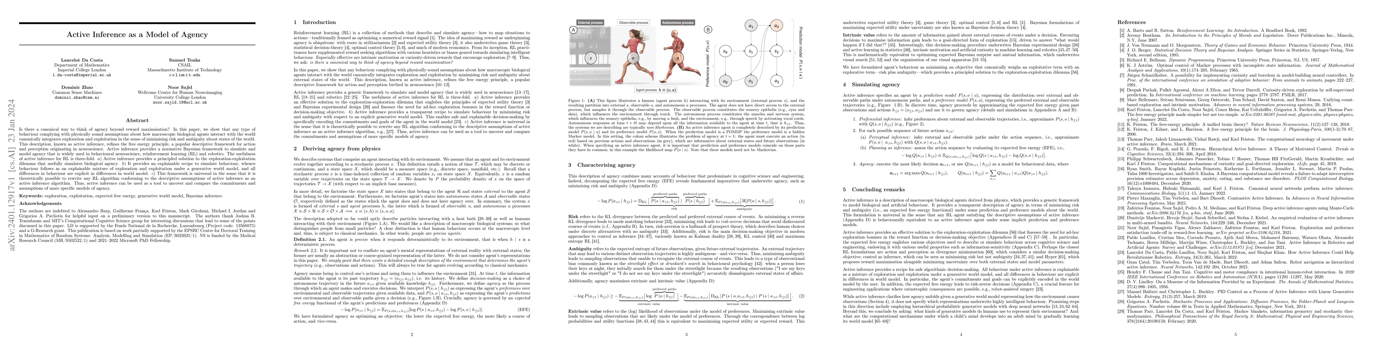 Thumbnail for Active Inference as a Model of Agency