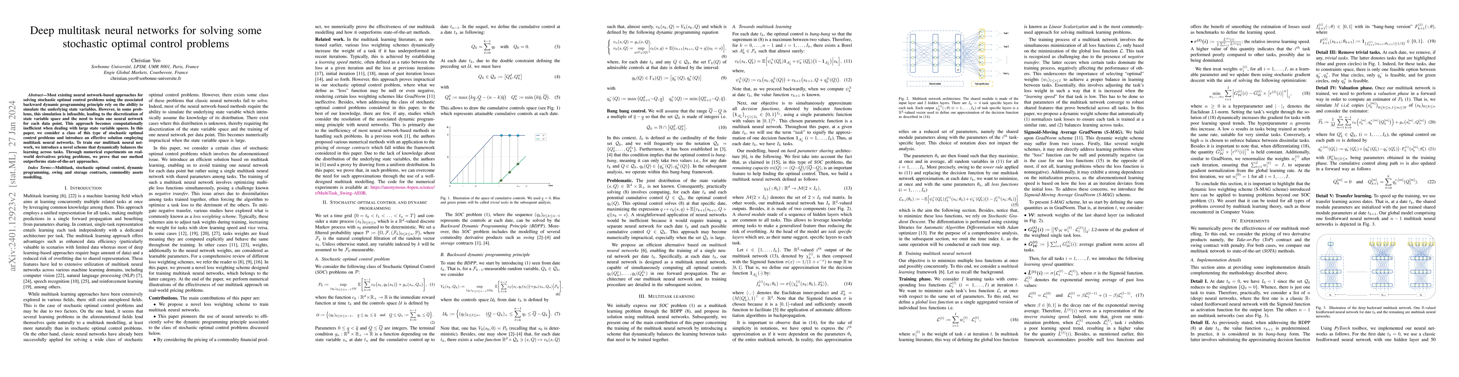 Thumbnail for Deep multitask neural networks for solving some stochastic optimal
  control problems