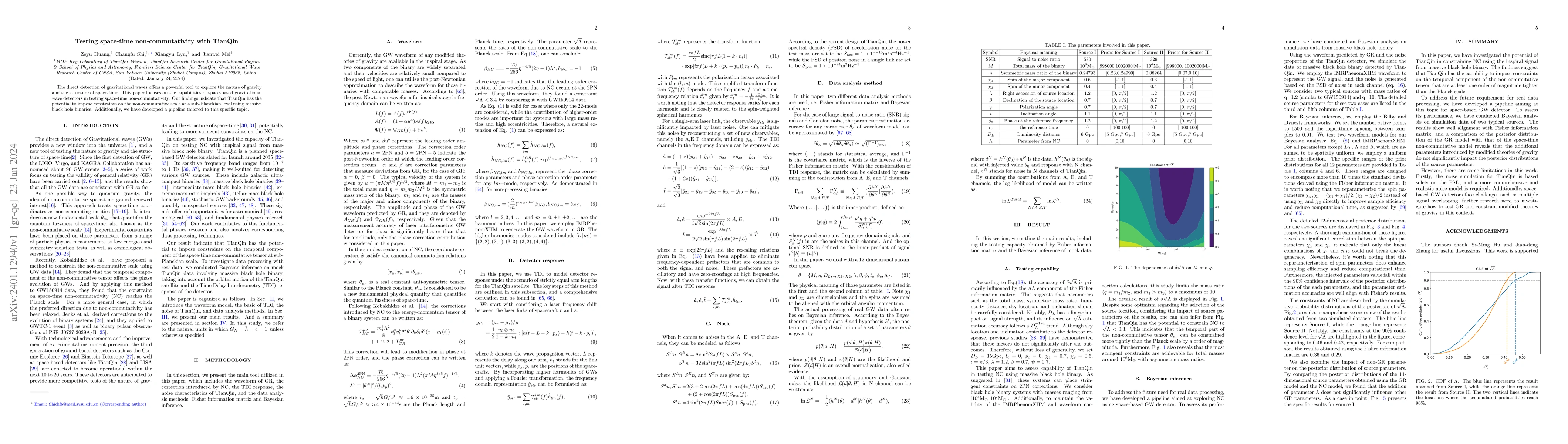 Thumbnail for Testing space-time non-commutativity with TianQin
