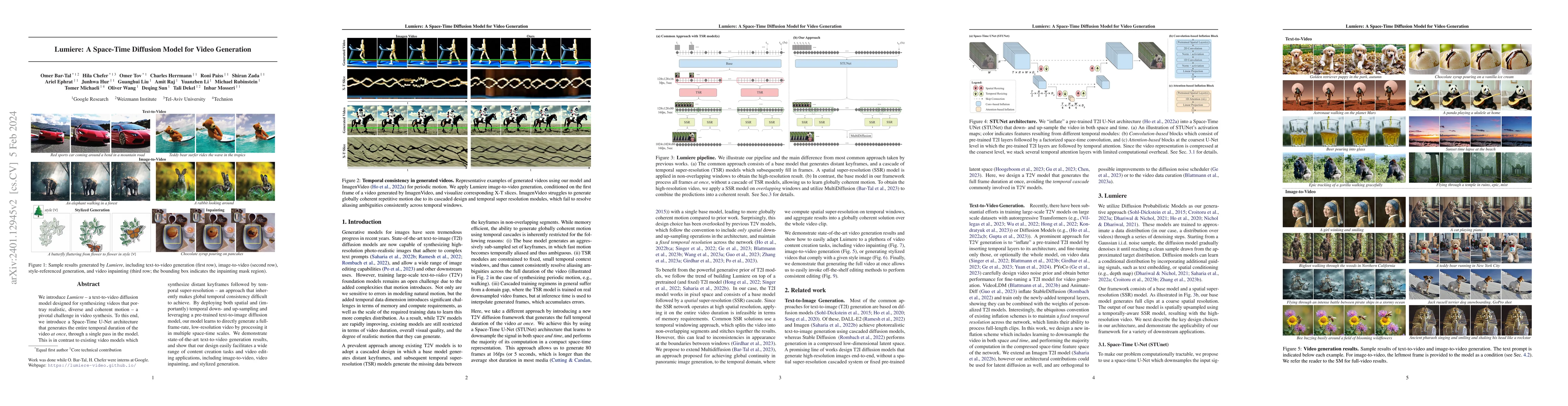 Thumbnail for Lumiere: A Space-Time Diffusion Model for Video Generation
