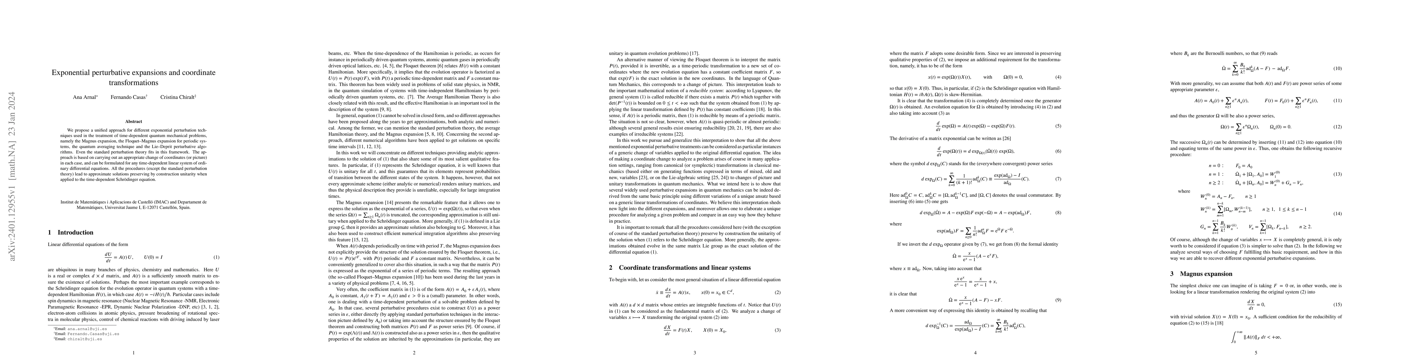 Thumbnail for Exponential perturbative expansions and coordinate transformations