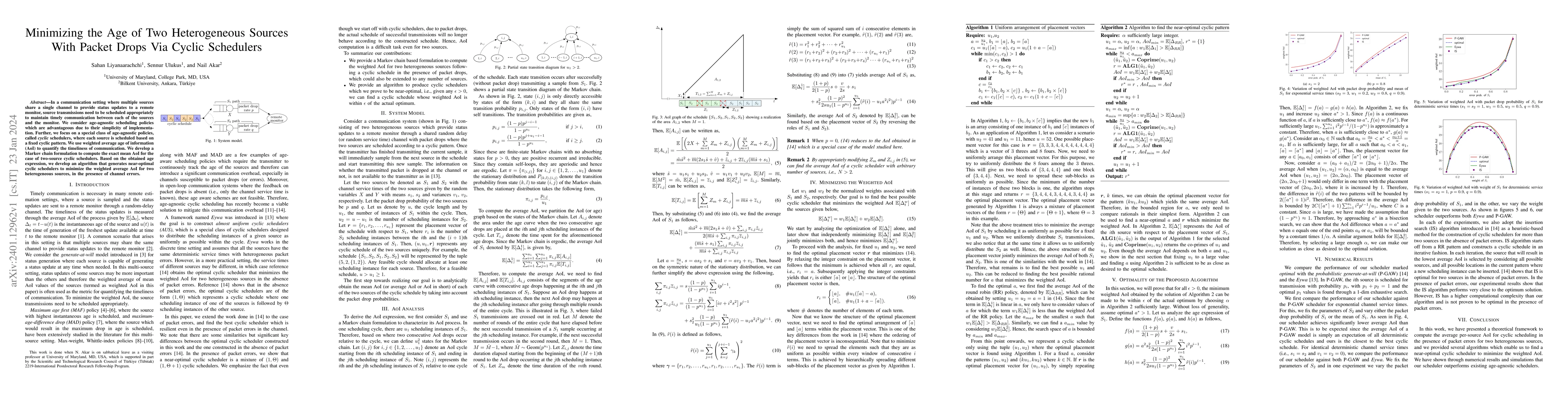 Thumbnail for Minimizing the Age of Two Heterogeneous Sources With Packet Drops Via
  Cyclic Schedulers