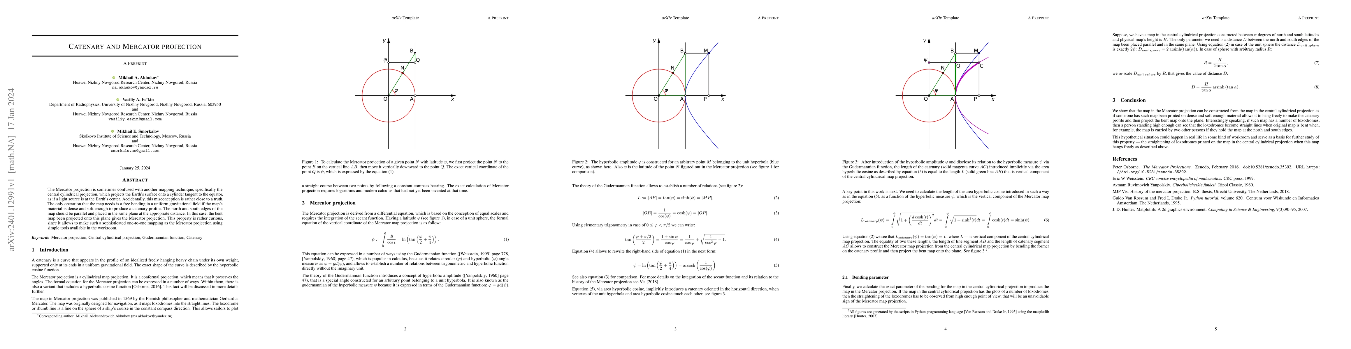 Thumbnail for Catenary and Mercator projection
