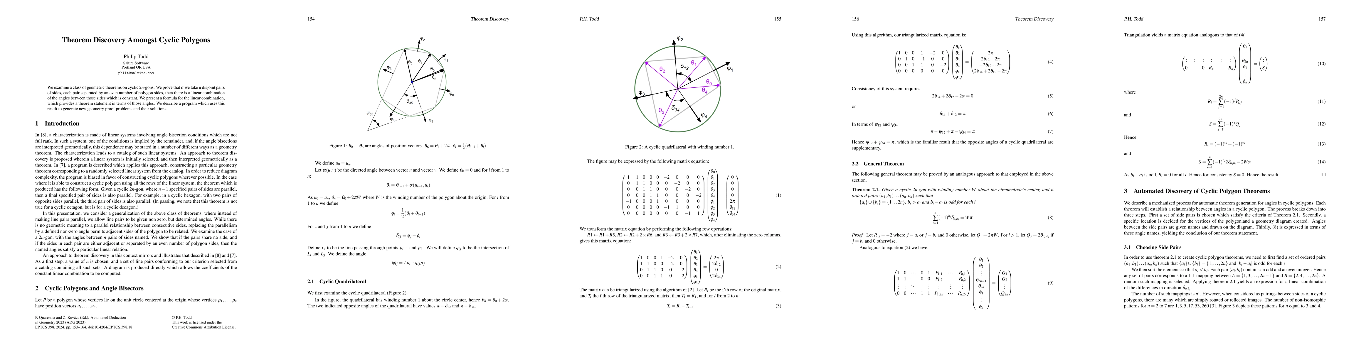 Thumbnail for Theorem Discovery Amongst Cyclic Polygons