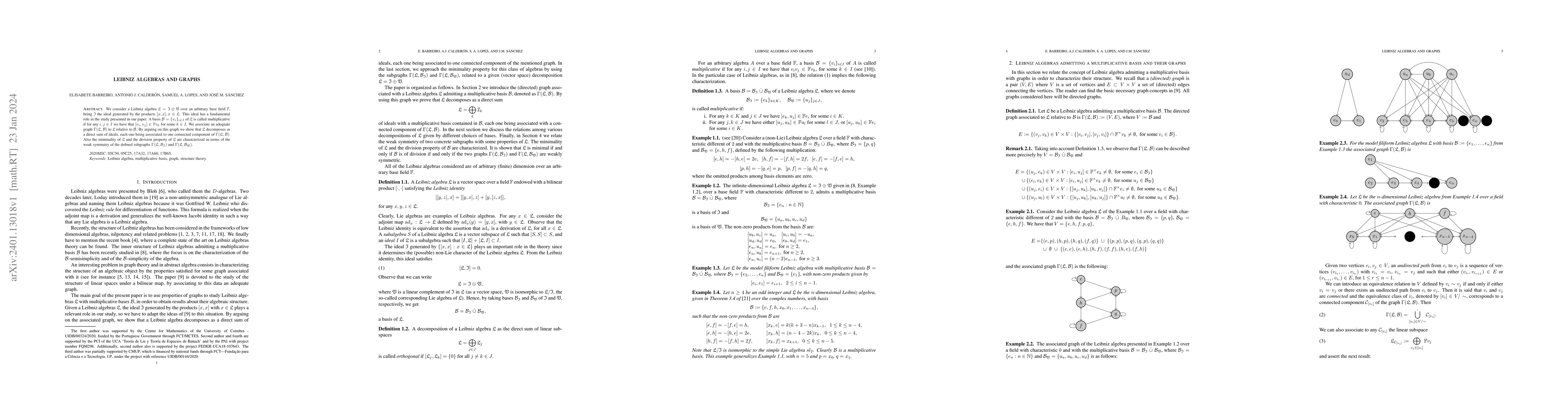 Thumbnail for Leibniz algebras and graphs