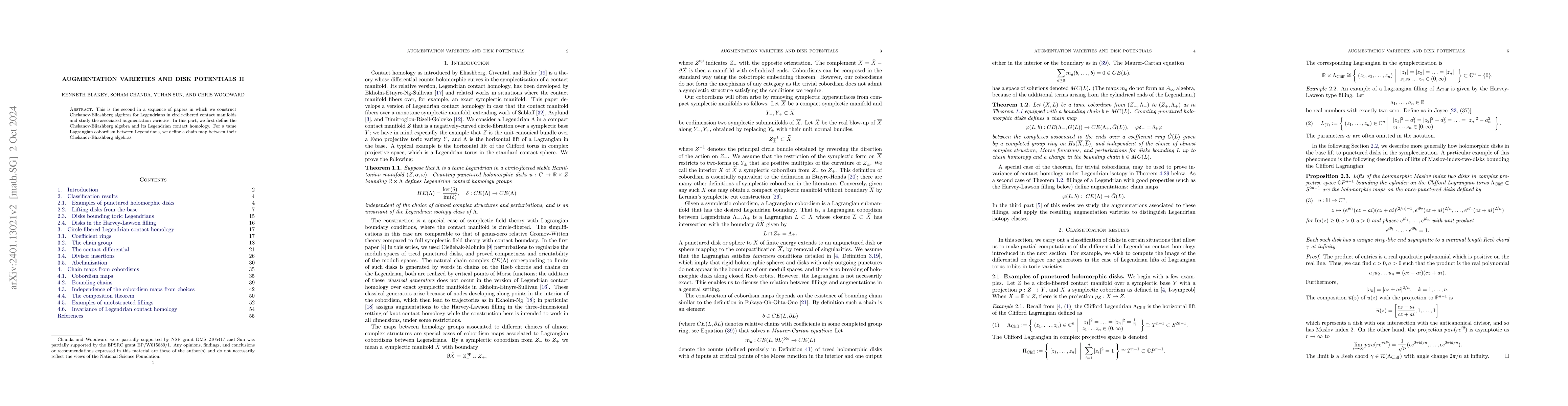 Thumbnail for Augmentation varieties and disk potentials II