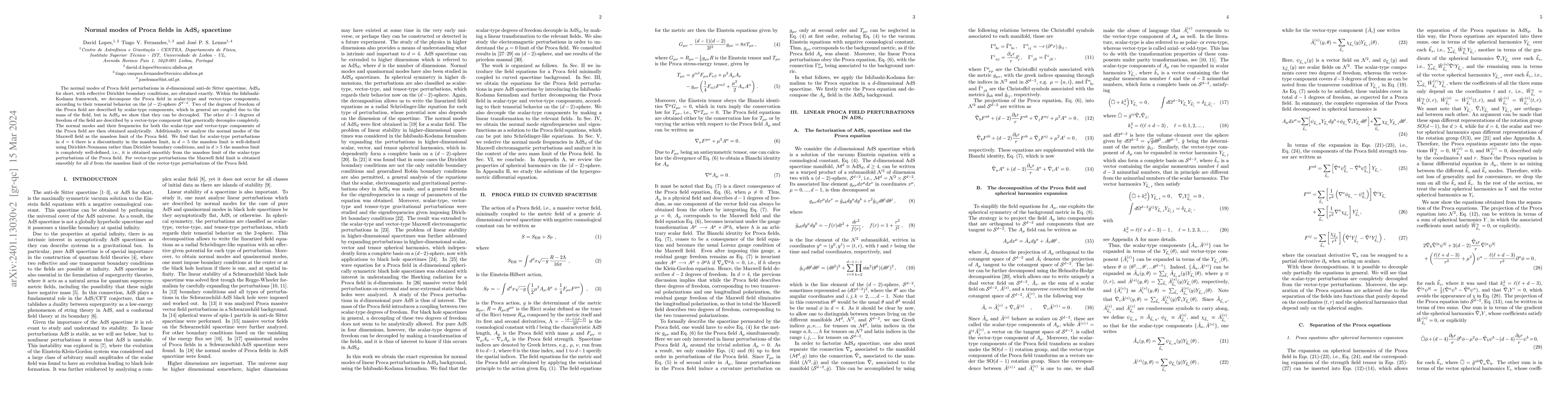 Thumbnail for Normal modes of Proca fields in AdS$_d$ spacetime