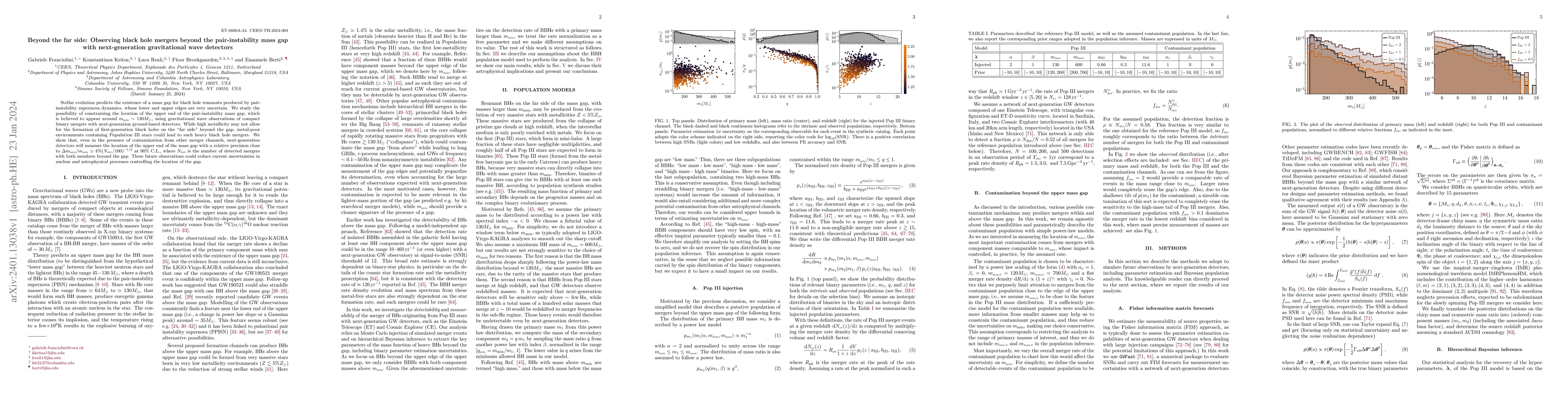 Thumbnail for Beyond the far side: Observing black hole mergers beyond the
  pair-instability mass gap with next-generation gravitational wave detectors