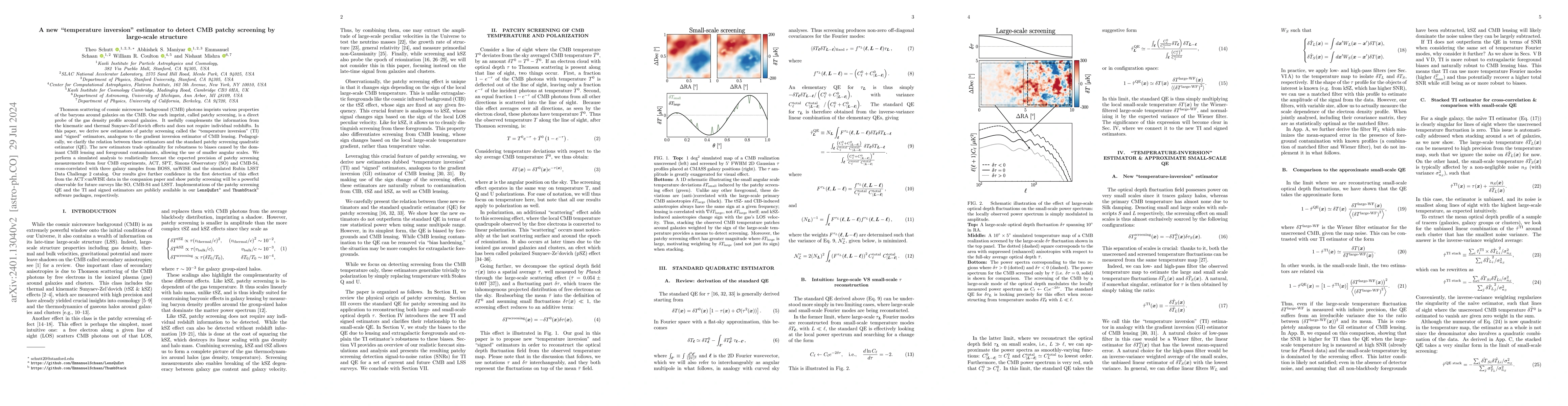 Thumbnail for A new "temperature inversion" estimator to detect CMB patchy screening
  by large-scale structure
