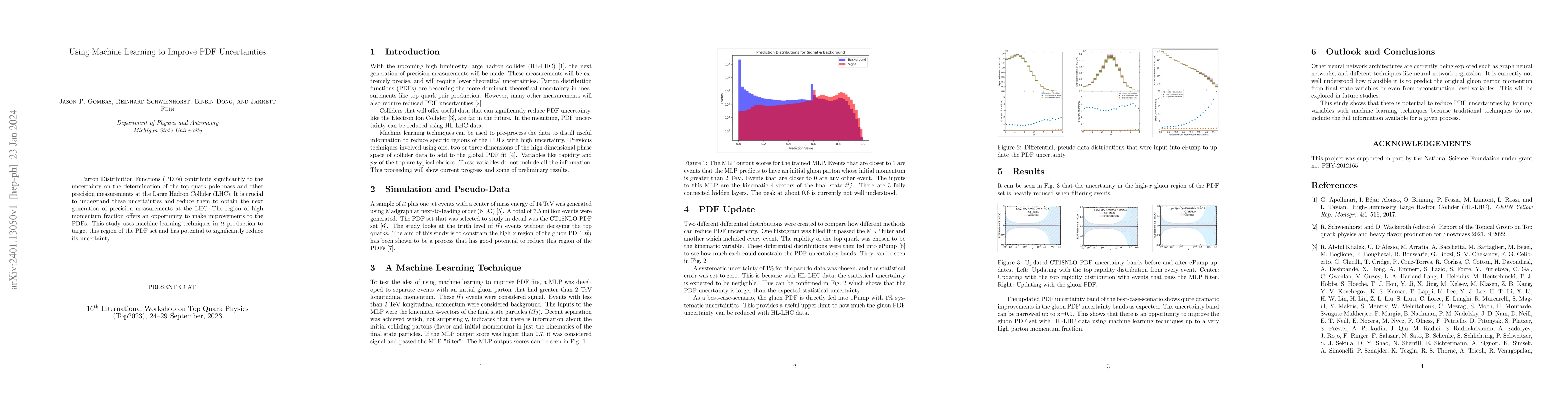 Thumbnail for Using Machine Learning to Improve PDF Uncertainties