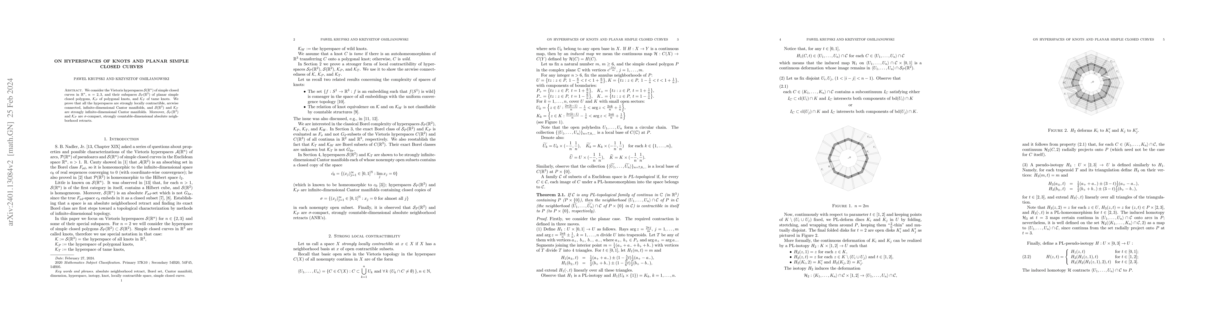 Thumbnail for On hyperspaces of knots and planar simple closed curves