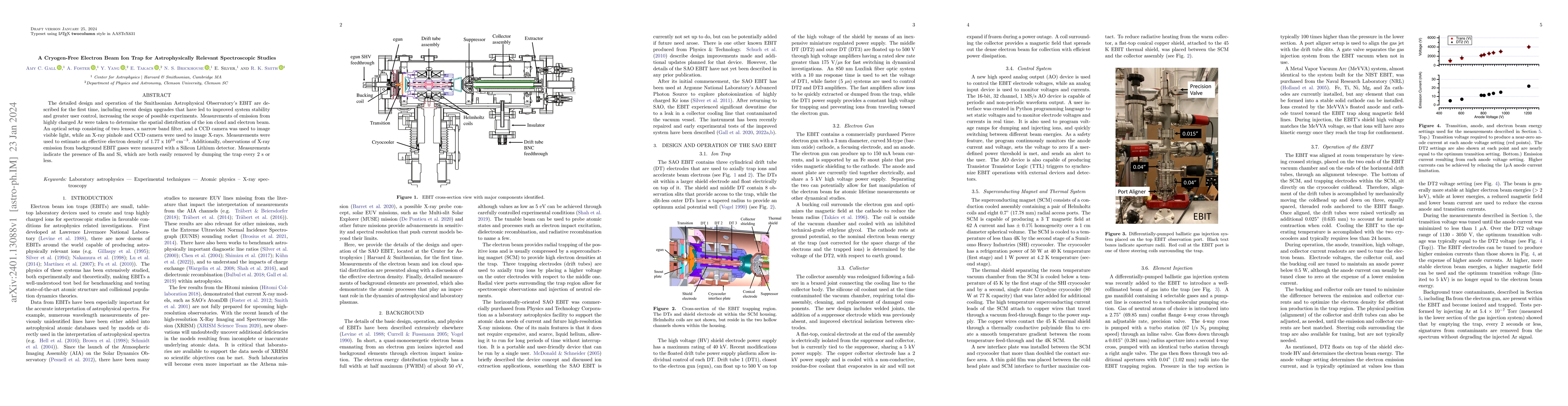 Thumbnail for A Cryogen-Free Electron Beam Ion Trap for Astrophysically Relevant
  Spectroscopic Studies