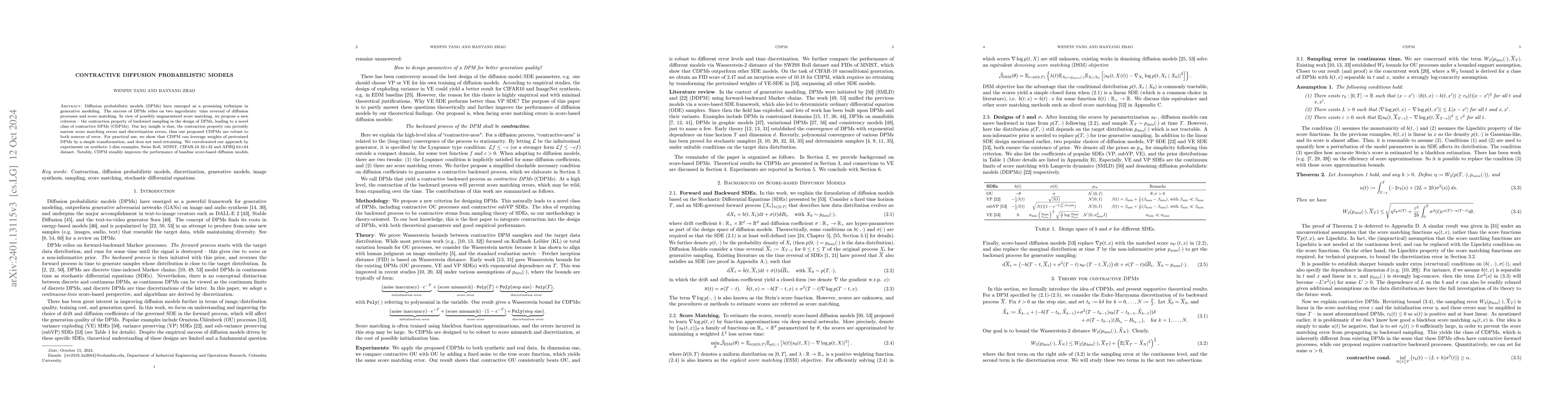 Thumbnail for Contractive Diffusion Probabilistic Models
