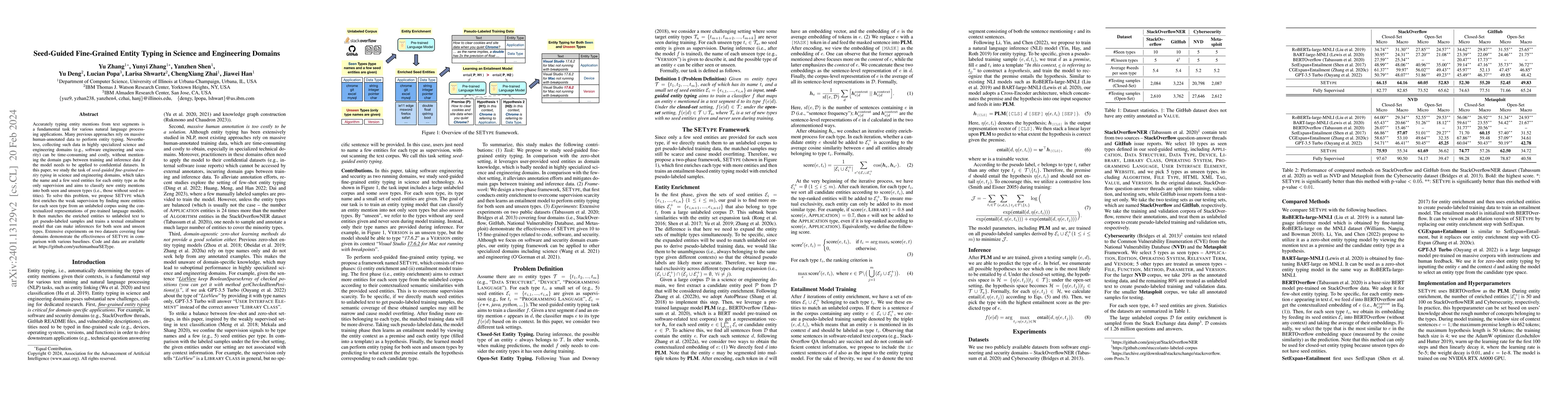 Thumbnail for Seed-Guided Fine-Grained Entity Typing in Science and Engineering
  Domains