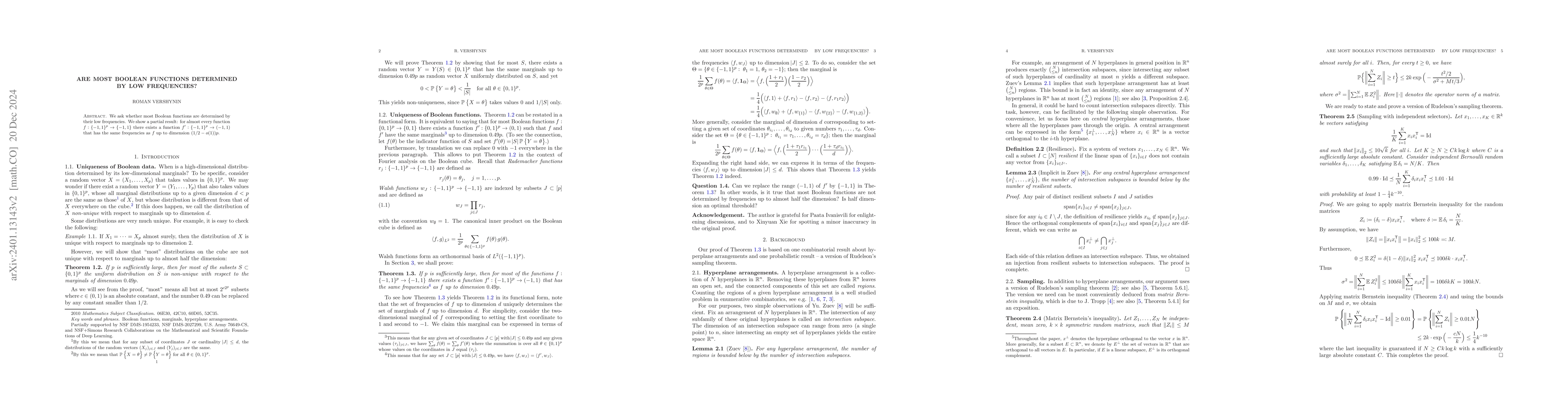 Thumbnail for Are most Boolean functions determined by low frequencies?