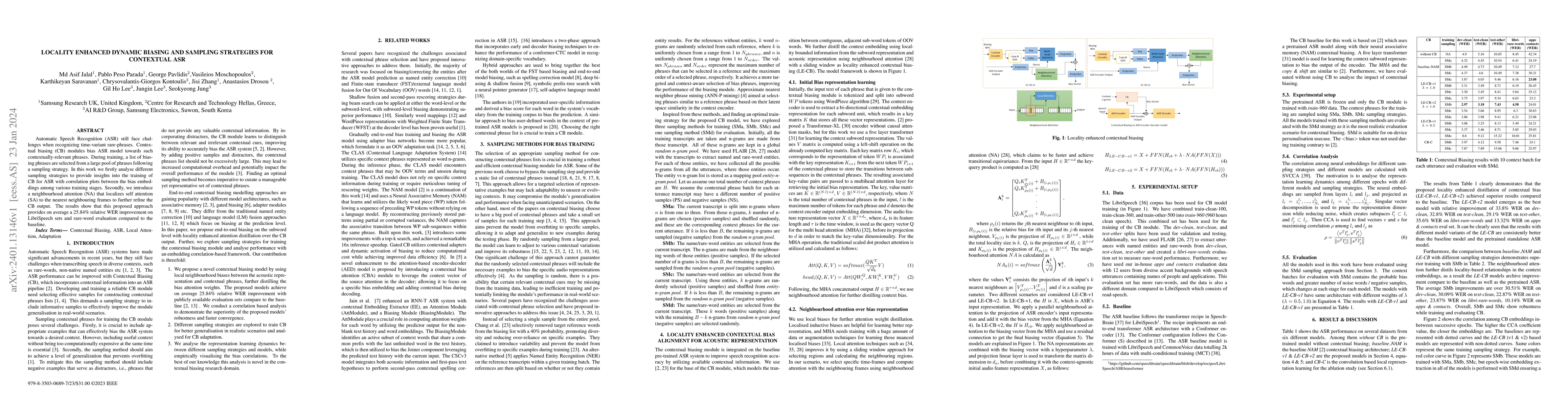 Thumbnail for Locality enhanced dynamic biasing and sampling strategies for contextual
  ASR