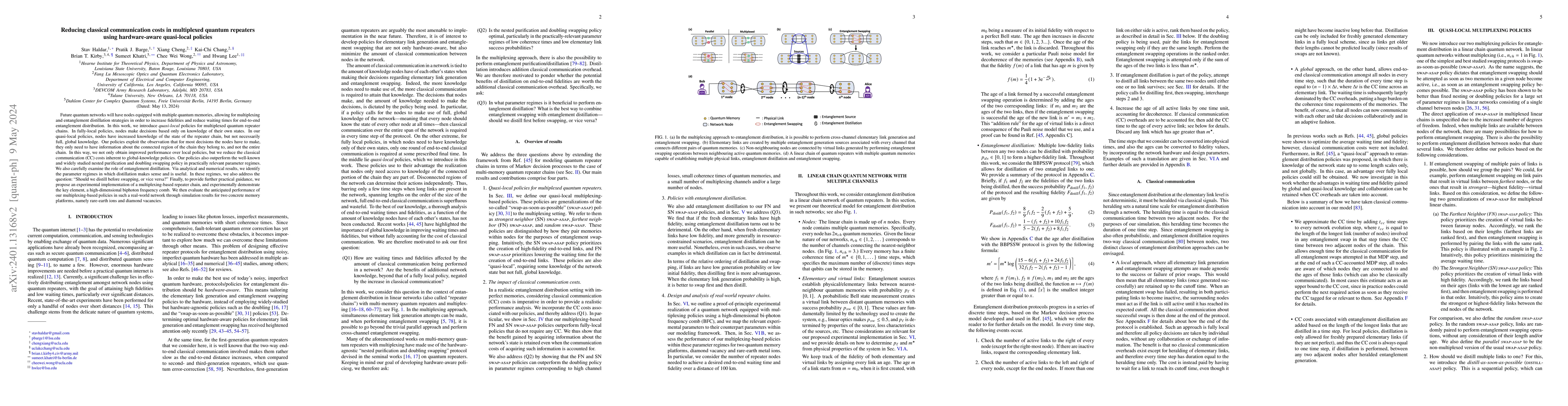 Thumbnail for Reducing classical communication costs in multiplexed quantum repeaters
  using hardware-aware quasi-local policies