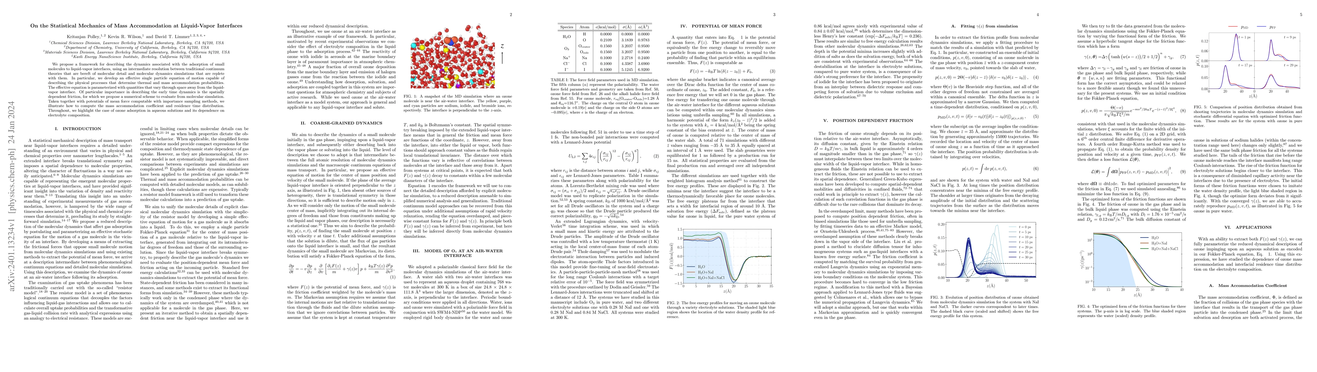 Thumbnail for On the Statistical Mechanics of Mass Accommodation at Liquid-Vapor
  Interfaces
