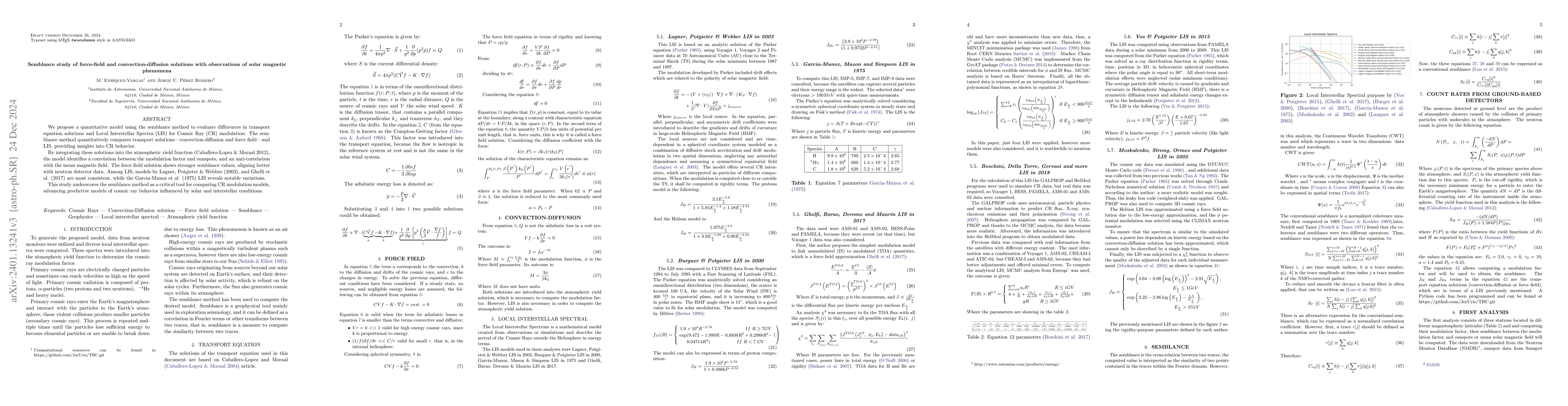 Thumbnail for Semblance study of force-field and convection-diffusion solutions with
  observations of solar magnetic phenomena