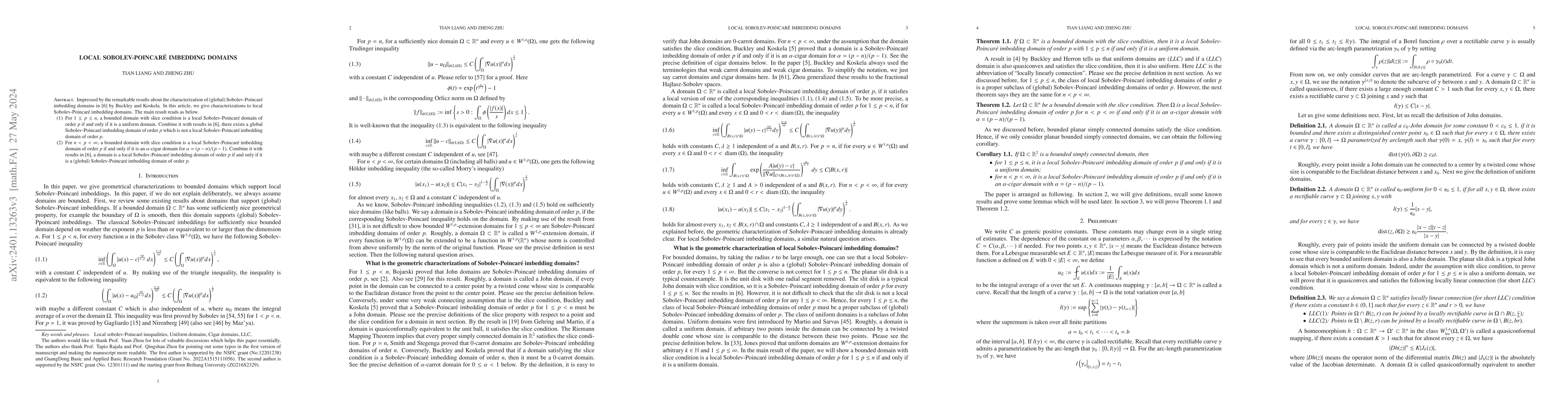Thumbnail for Local Sobolev-Poincare imbedding domains