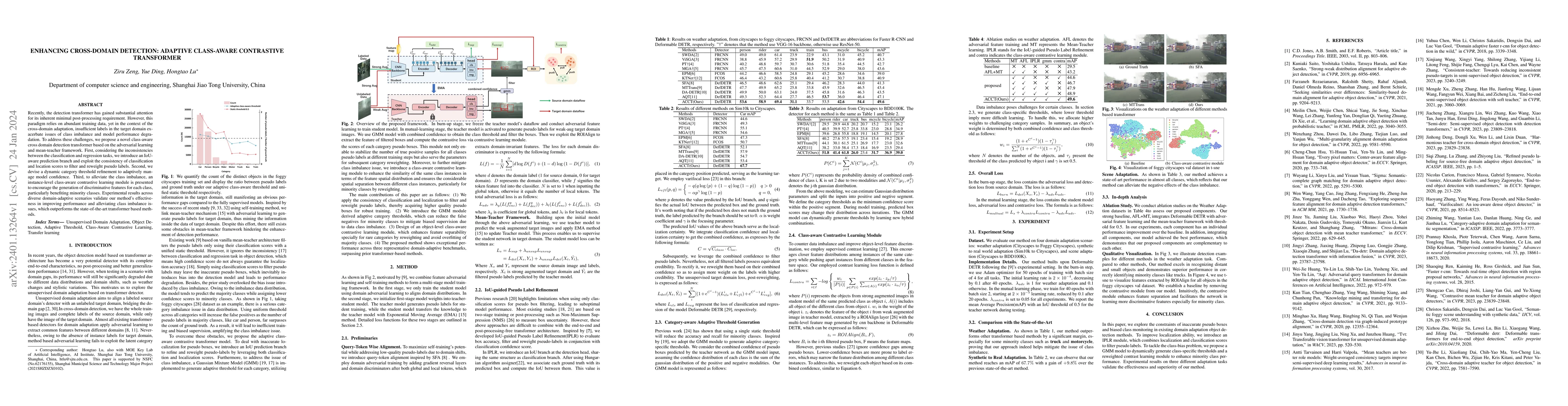 Thumbnail for Enhancing cross-domain detection: adaptive class-aware contrastive
  transformer