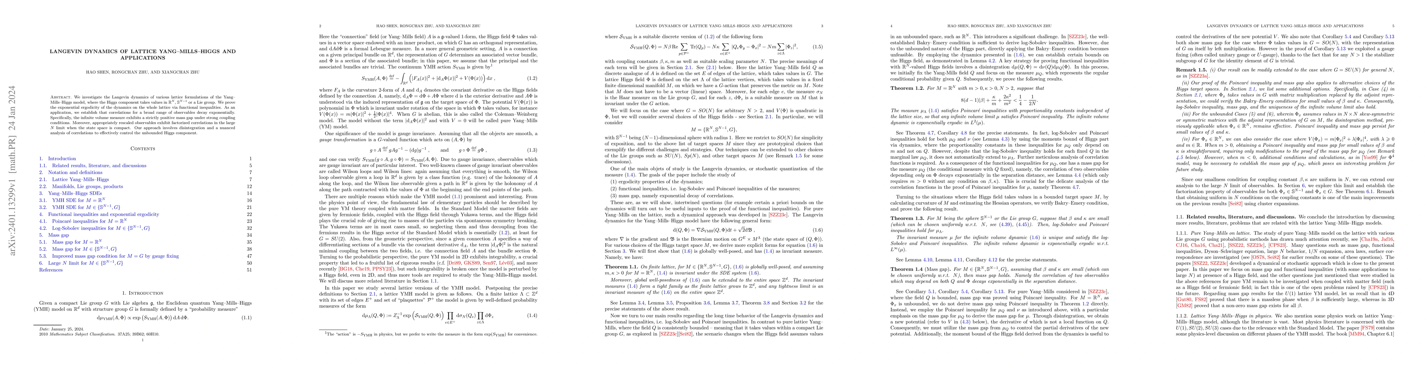 Thumbnail for Langevin dynamics of lattice Yang-Mills-Higgs and applications