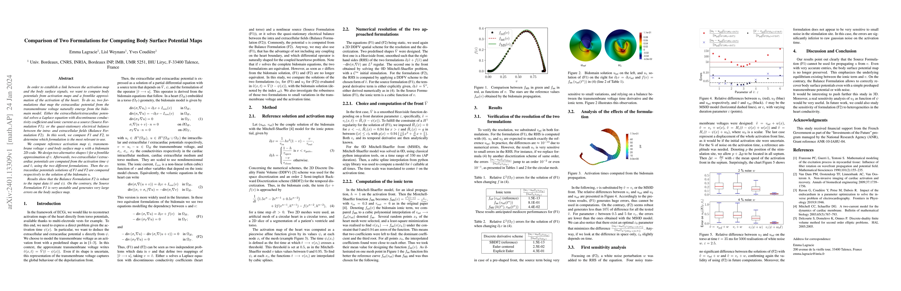 Thumbnail for Comparison of Two Formulations for Computing Body Surface Potential Maps