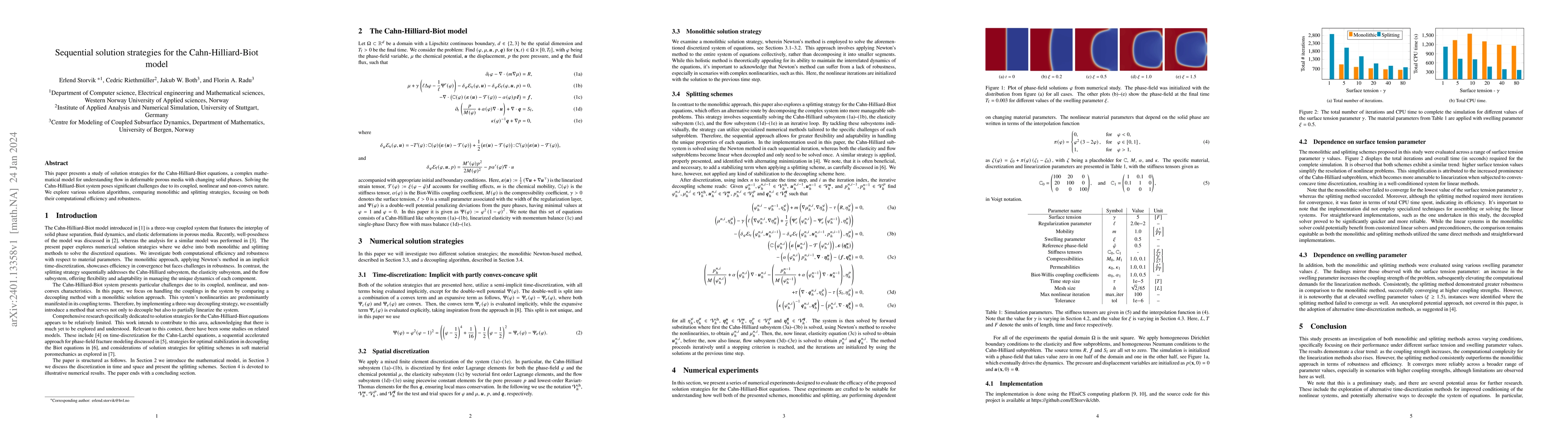 Thumbnail for Sequential solution strategies for the Cahn-Hilliard-Biot model