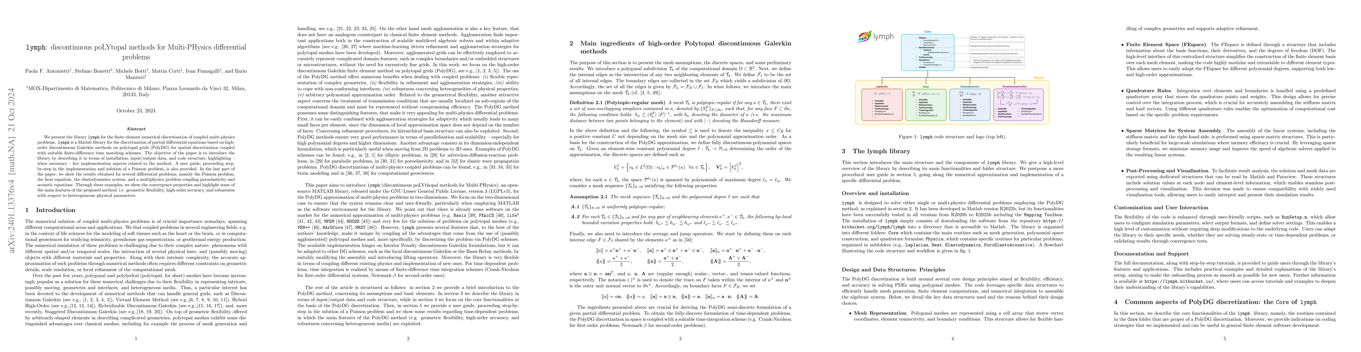 Thumbnail for lymph: discontinuous poLYtopal methods for Multi-PHysics differential
  problems