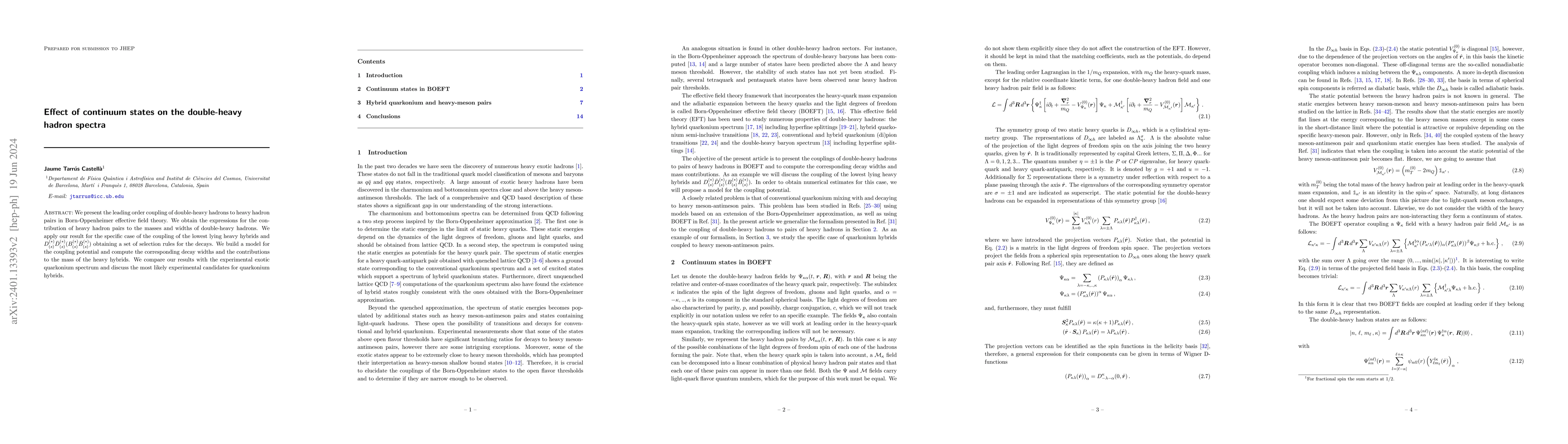 Thumbnail for Effect of continuum states on the double-heavy hadron spectra