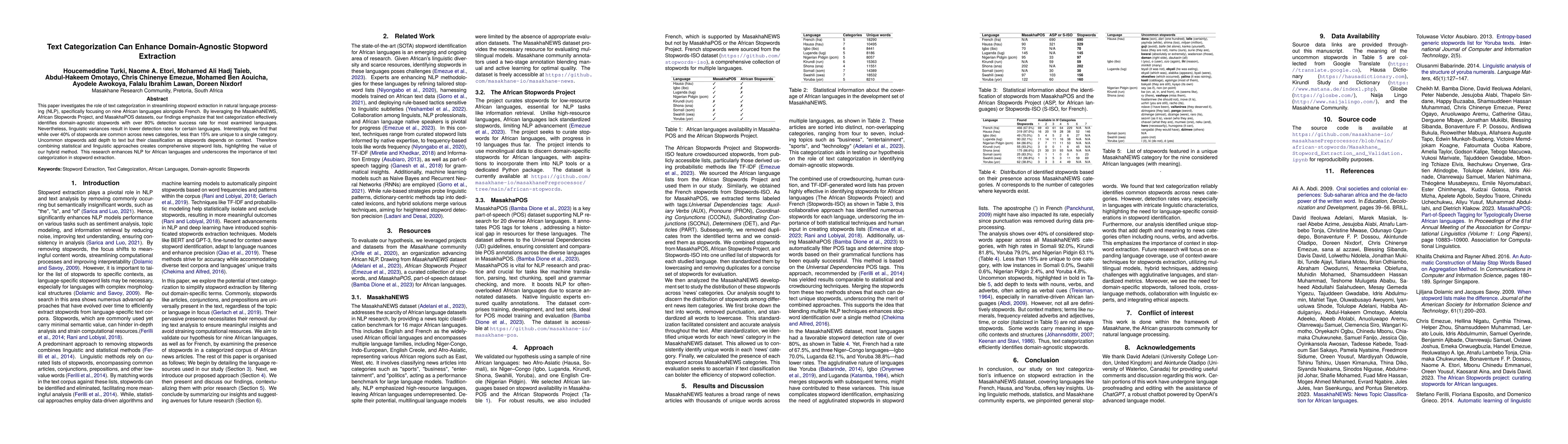 Thumbnail for Text Categorization Can Enhance Domain-Agnostic Stopword Extraction
