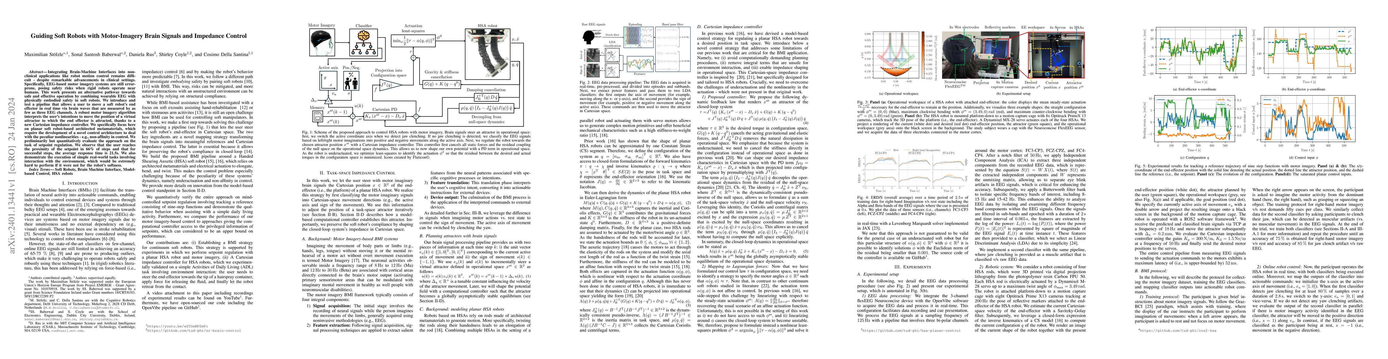 Thumbnail for Guiding Soft Robots with Motor-Imagery Brain Signals and Impedance
  Control