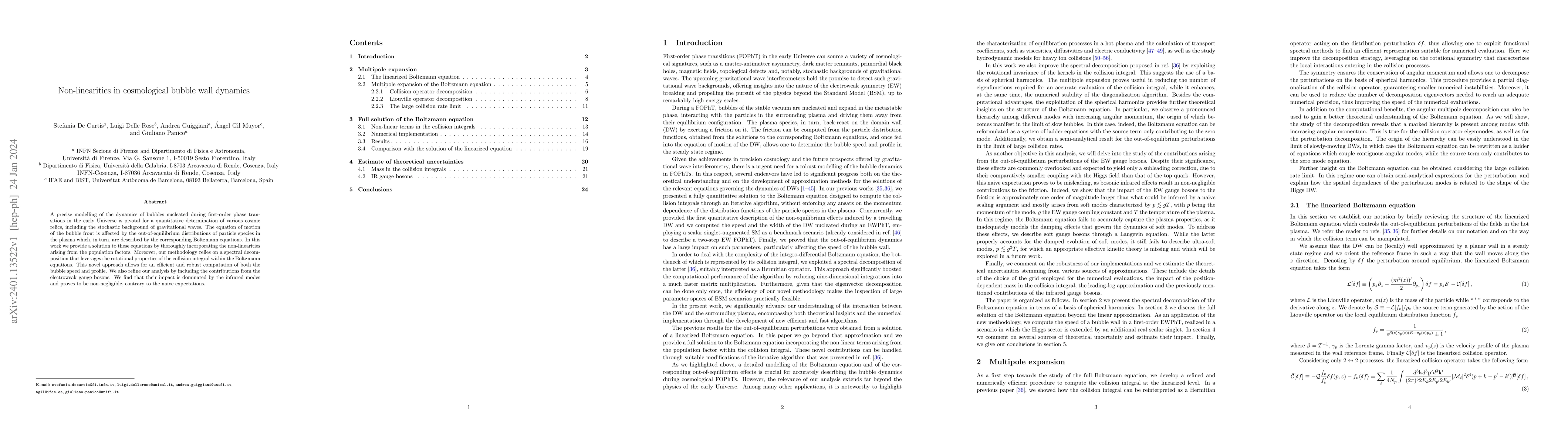 Thumbnail for Non-linearities in cosmological bubble wall dynamics