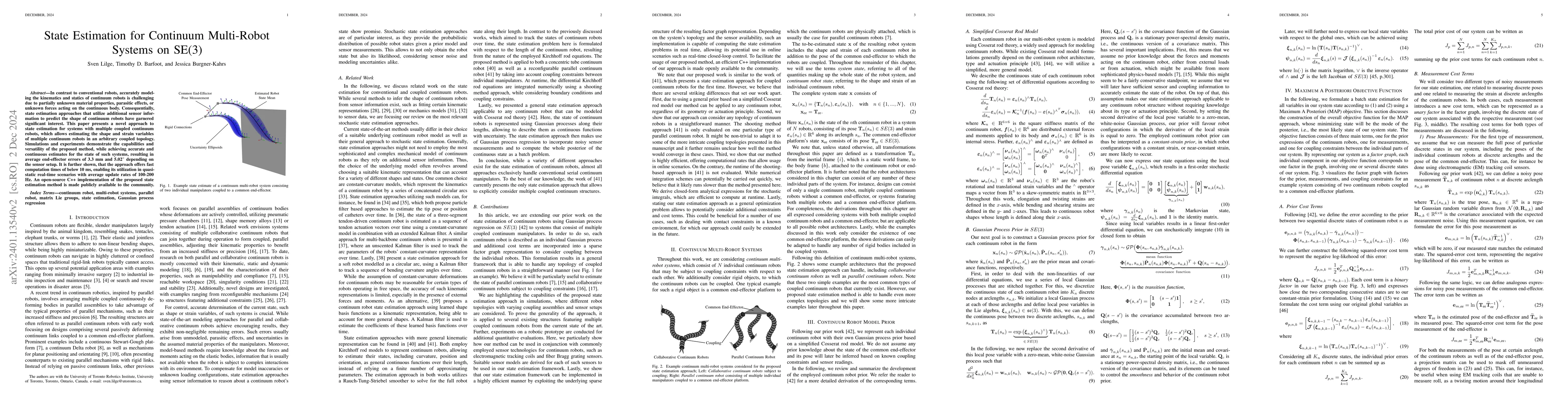 Thumbnail for State Estimation for Continuum Multi-Robot Systems on SE(3)
