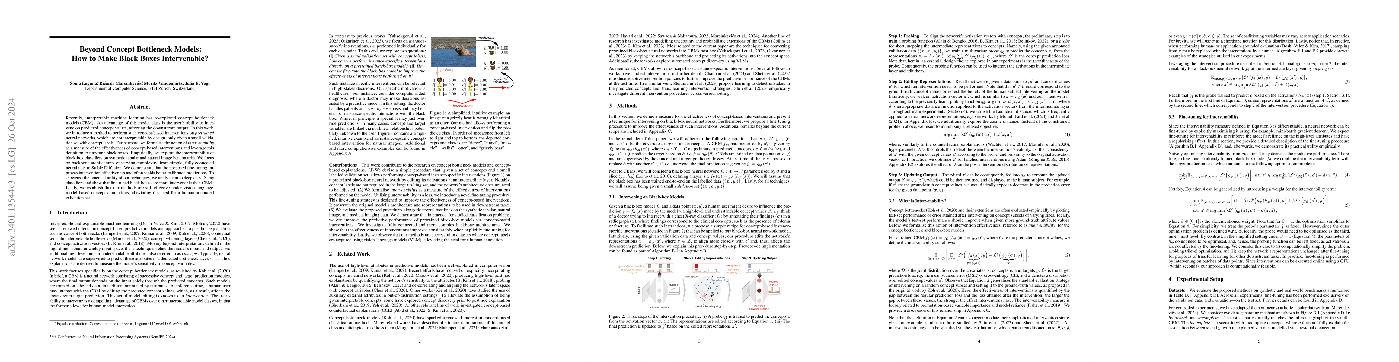 Thumbnail for Beyond Concept Bottleneck Models: How to Make Black Boxes Intervenable?
