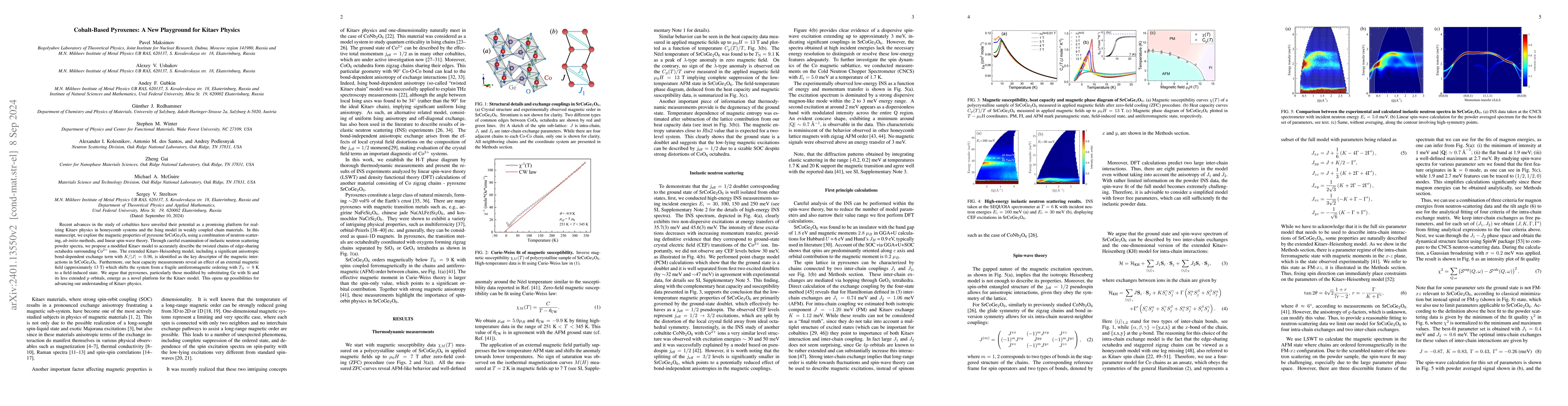 Thumbnail for Cobalt-Based Pyroxenes: A New Playground for Kitaev Physics and Ising
  Model Realization